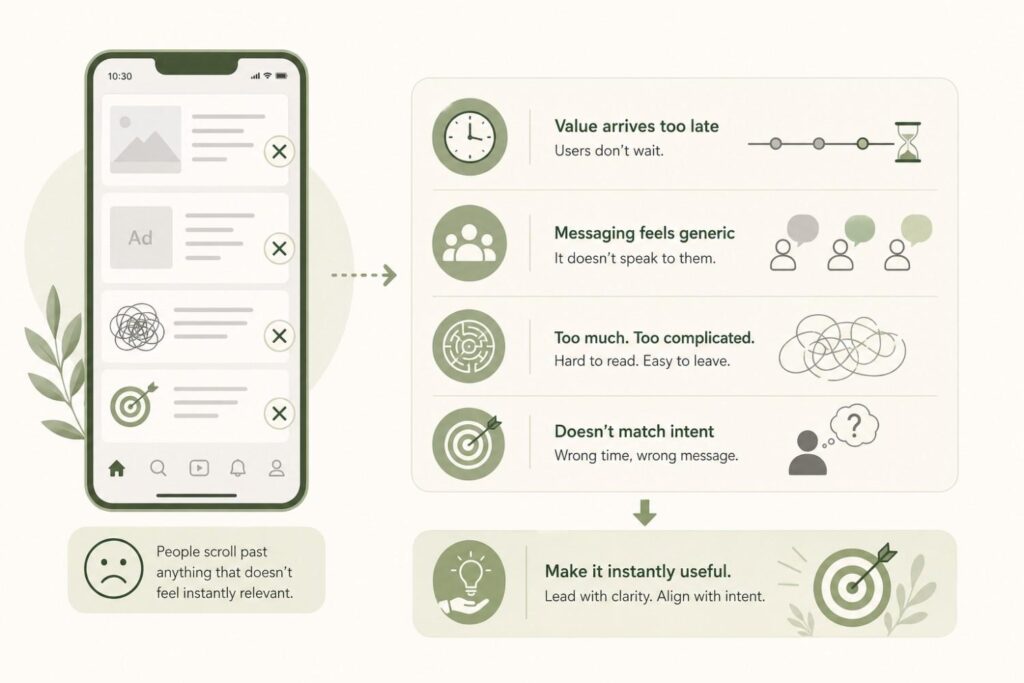 An infographic image explaining actual reason why most content on the internet gets ignored